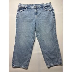 Edgely Women's High Rise Rhinestone Straight Crop Jeans - Size 41x26 *READ*